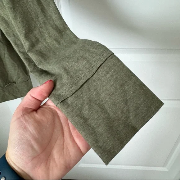 🎉HP!🎉 We the Free Saratoga Top Green Size Small Boho Asymmetric Off the Shoulder - Picture 7 of 14